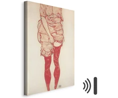Paveikslas Egon Schiele - Stovinti moteris raudonai