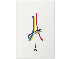Paveikslas - Eifelio bokštas - spalvota abstrakti grafika