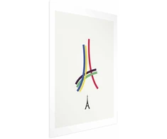 Paveikslas - Eifelio bokštas - spalvota abstrakti grafika