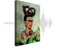 Paveikslas Frida Kahlo - Autoportretas su kasa