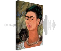 Paveikslas Frida Kahlo - Autoportretas su beždžione