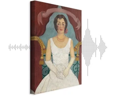 Paveikslas Frida Kahlo - Baltai apsirengusios damos portretas