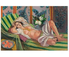 Paveikslas Henri Matisse - Gulinti odaliskė su magnolijomis