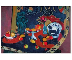 Paveikslas Henri Matisse - Natiurmortas su vaisiais ir bronzine statulėle