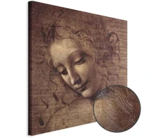 Paveikslas Leonardo da Vinci - Jaunos moters galva (Leda)