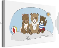 Paveikslas Meškiukai paplūdimyje
