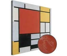 Paveikslas Piet Mondrian - Kompozicija su raudona, geltona, mėlyna ir juoda