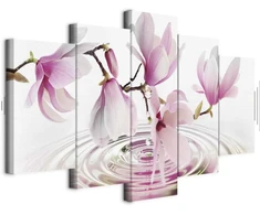 Paveikslas Rožinės magnolijos virš vandens