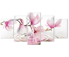 Paveikslas Rožinės magnolijos virš vandens