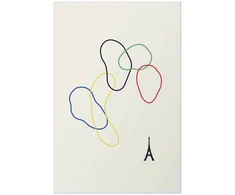 Paveikslas - Spalvingi apskritimai - minimalistinė skaitmeninė grafika