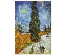 Paveikslas Vincent van Gogh - Kelias su kiparisu ir žvaigžde
