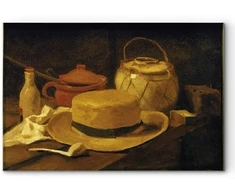 Paveikslas Vincent van Gogh - Natiurmortas su geltona šiaudine skrybėle