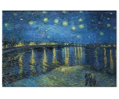 Paveikslas Vincent van Gogh - Žvaigždėta naktis virš Ronos