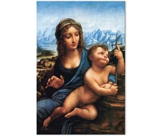 Paveikslas XXL Leonardo da Vinci - Madona su verpste