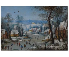 Paveikslas XXL Pieter Brueghel Jaunesnysis - Žiemos žaidimai