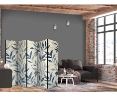 Pertvara - Lapai mėlynais tonais - subtilus botaninis motyvas - 5 dalių