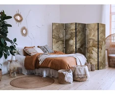 Pertvara - Raižyti gėlių ornamentai švelniais sepijos ir rudais tonais - 5 dalių