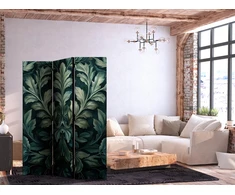 Pertvara - Tamsiai žali Viktorijos lapai - raižyta botaninė kompozicija - 3 dalių