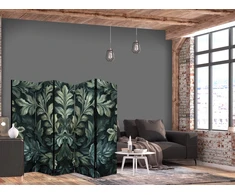 Pertvara - Tamsiai žali Viktorijos lapai - raižyta botaninė kompozicija - 5 dalių