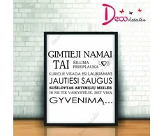 Sienų lipdukas "Gimtieji namai"