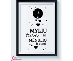 Sienų lipdukas "Myliu tave iki mėnulio ir atgal"