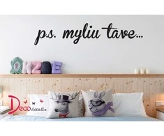 Sienų lipdukas "p.s. myliu tave..."