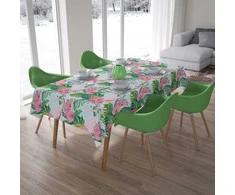 Staltiesė Rožinis flamingas ir orchidėjos