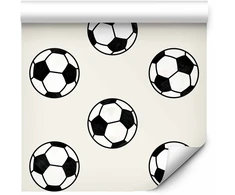Tapetai - Simetriški juodai balti futbolo kamuoliai