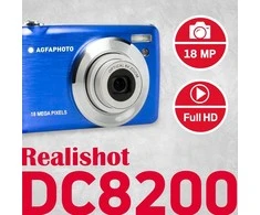AgfaPhoto Agfa Photo DC8200 Mėlyna + etui + karta SD 16GB