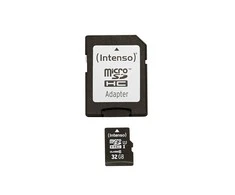 Intenso Premium - „Flash“ atminties kortelė (adapteris, Micro SDHC į SD komplekte) - 32 GB - UHS 1 klasė / 10 klasė - Micro SDHC UHS-I