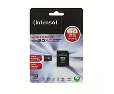 Atminties kortelė INTENSO 3413490 Intenso micro SD 64GB SDXC kortelė, 10 klasė