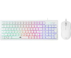 Baracuda Gaming membraninė klaviatūra su pele ORCA Gaming Combo, US išdėstymas, baltos spalvos (BGC-011)