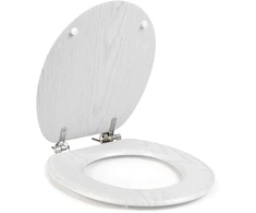Beldray LA00000073WHTEU7 Wooden Toilet Seat