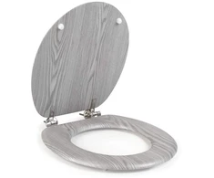 Beldray LA00000074GRYPEU7 Wooden Toilet Seat