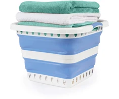 Beldray LA00000152EU7 40l Collapsible Laundry Basket, Baltas/Mėlyna