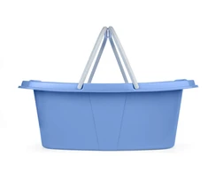 Beldray LA030450CRNFPEU7 Set Of Two Laundry Baskets, Baltas/Mėlyna