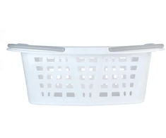 Beldray LA030450PNKFPEU7 Set Of Two Laundry Baskets 2 x 26L, Baltas/Rožinė