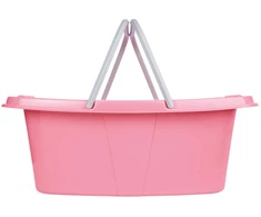 Beldray LA030450PNKFPEU7 Set Of Two Laundry Baskets, Baltas/Rožinė