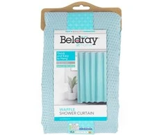 Beldray LA035655FAS Waffle Design Shower Curtain - Mėlyna