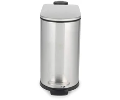 Beldray LA036683SSPEU7 Slimline D-Shaped Pedal Bin 5-Litre, Sidabrinis
