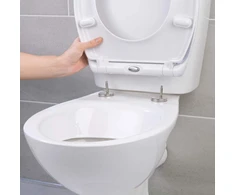 Beldray LA037062PEU7 Anti-bac Quick-release Toilet Seat, Baltas