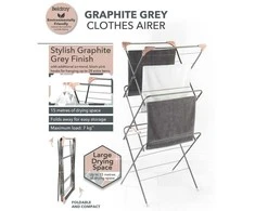 Beldray LA072498GRYXFEU7 Graphite pilkas Elegant 3-tier airer