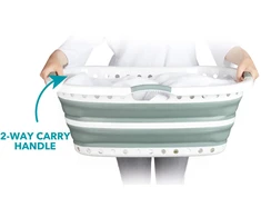 Beldray LA072979GRNFEU7 37 L Collapsible Hip Hugger Laundry Basket