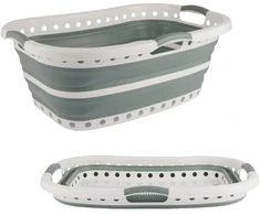 Beldray LA072979GRNFEU7 37 L Collapsible Hip Hugger Laundry Basket