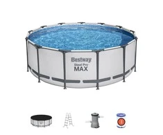 Rėminis baseinas 13 FT 396 x 122 cm plieno Pro Max BESTWAY