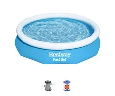 Bestway - Greitai paruošiamas baseino komplektas 3,05 m x 66 cm su filtro pompa (57458)