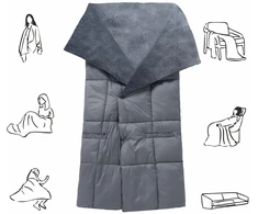 None Blauberg BL-PK01 Blauberg Heated Poncho Blanket, One Size, Pilkas