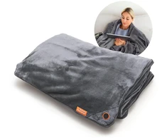 Bodi-Tek COZY Snuggle Blanket Heated Throw 130 x 160cm, Gray