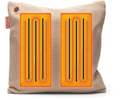 Bodi-Tek COZY Una pagalvėlė su mezginiu ir 10000 mAh išorine baterija, smėlio