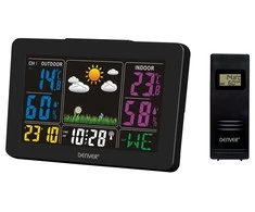 Denver WS-540BLACK skaitmeninė oro stotelė Juoda AC-Baterija